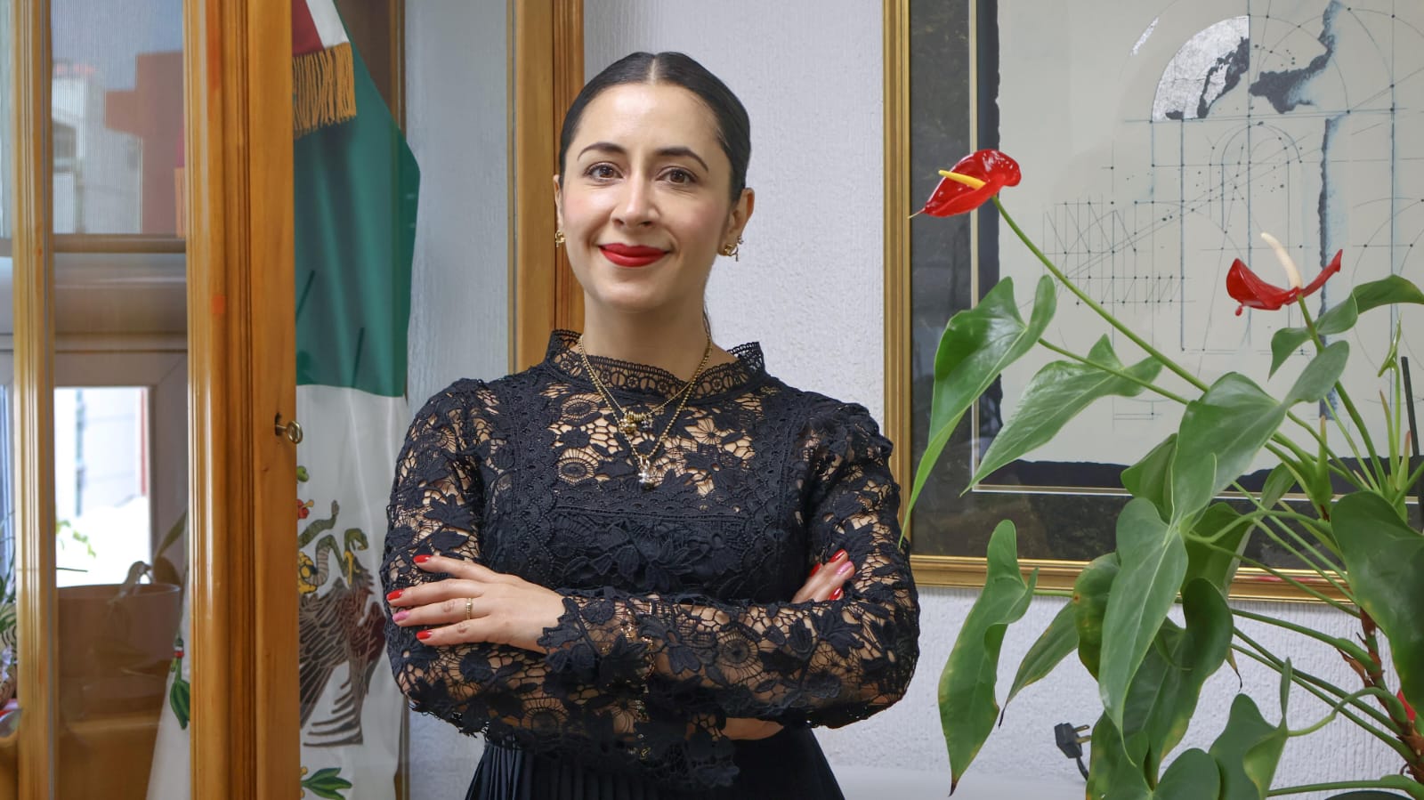 Wendolyne Retana junto al Secretario Marath Bolaños en la sesión del Consejo Directivo