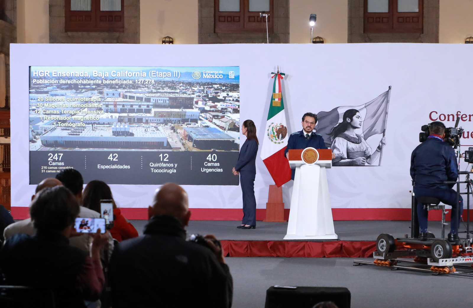 Conferencia de prensa del IMSS sobre el HGR Ensenada, Baja California